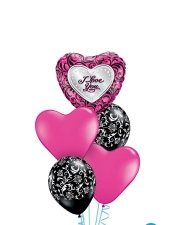 Pink and black hearts