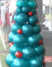 2m teal and red christmas tree