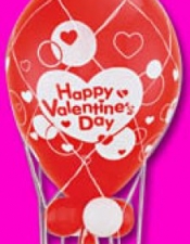 Happy Valentines Day Mini Hot Air Balloon - $45